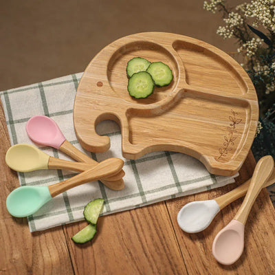 Animal Wooden Baby Feeding Plate - Organibabe