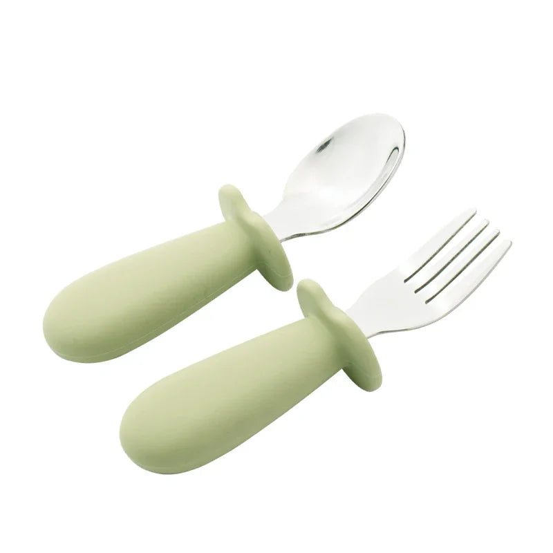 Stainless Steel Baby Spoon Fork Set - Organibabe