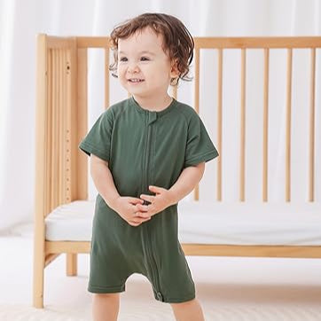 Minimalist Bamboo Fiber Solid Romper - Organibabe
