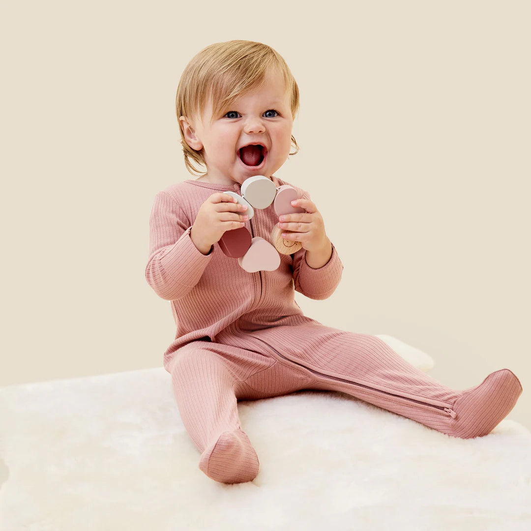 Organic Cotton Long-Sleeve Baby Sleepsuit