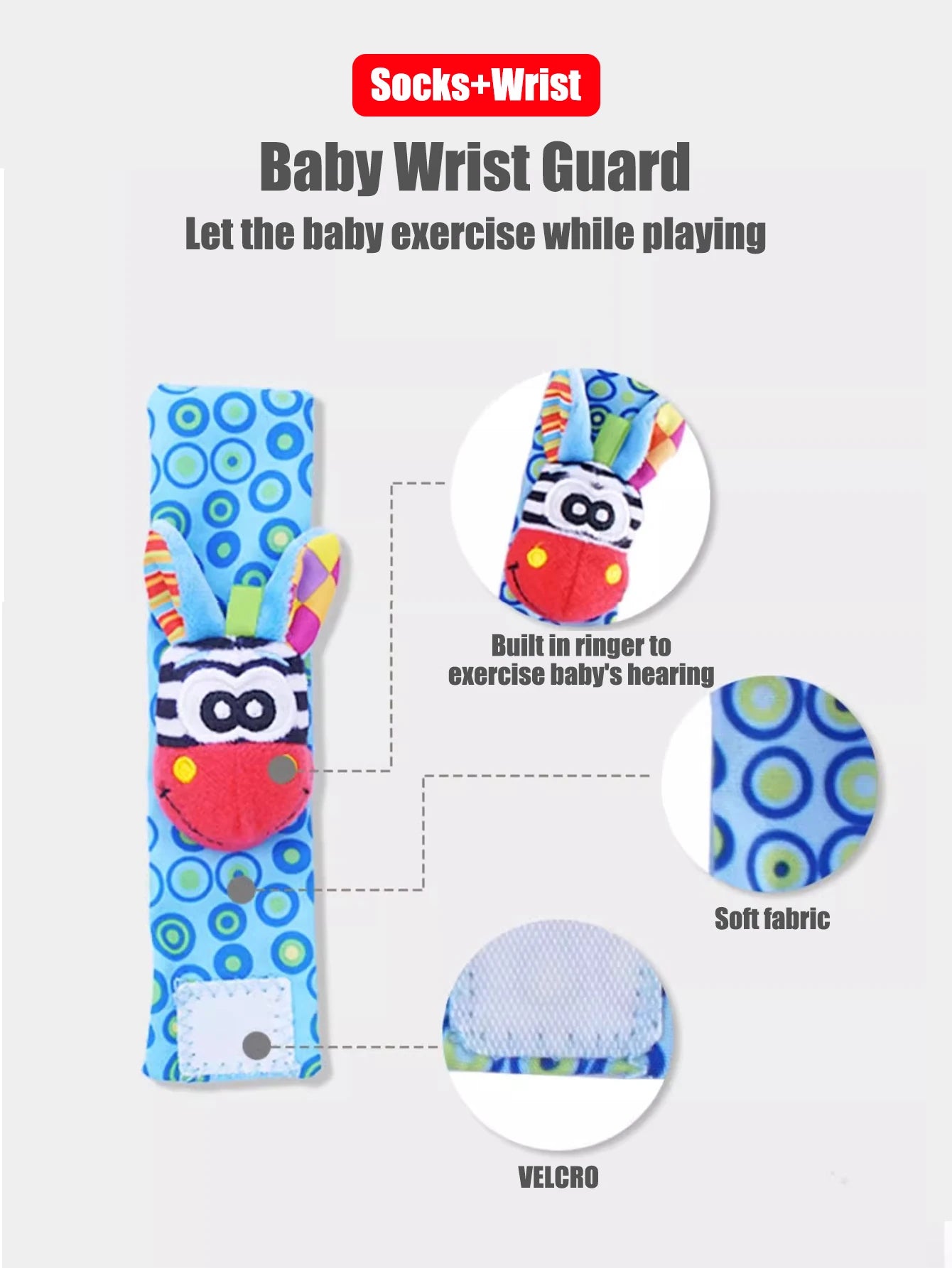 4pcs Baby Infant Wrist Rattle Socks Toys - Organibabe