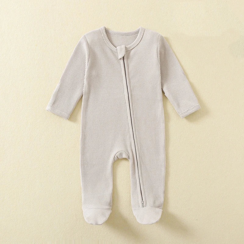 Organic Cotton Long-Sleeve Baby Sleepsuit