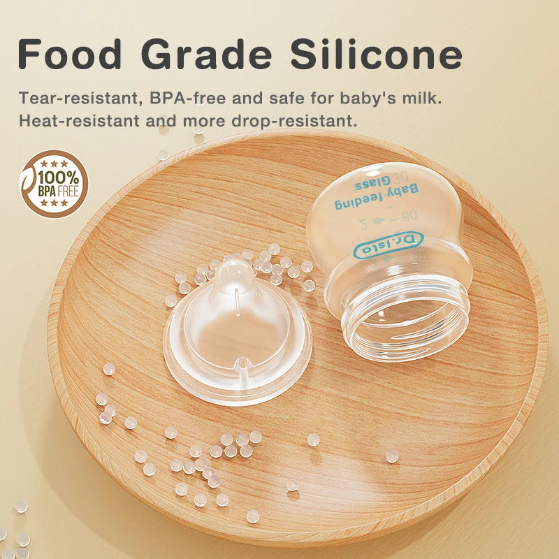 Anti-flatulence Wide-caliber Baby Glass Bottle - Organibabe