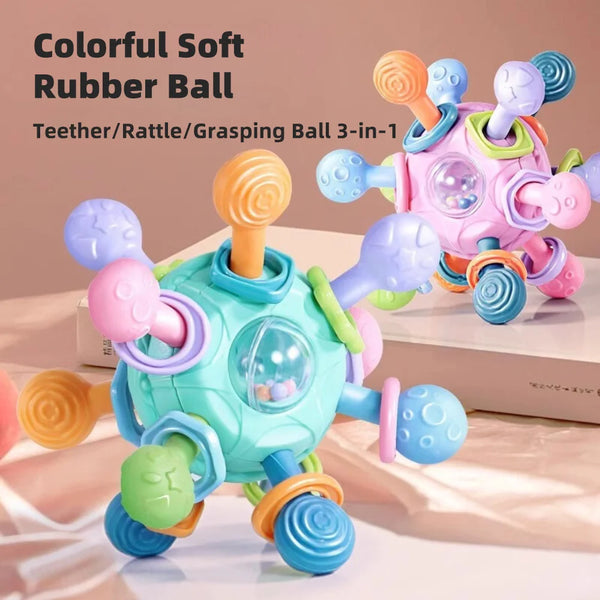 BabyGrippz™ – 3-in-1 Sensory Teether - Organibabe