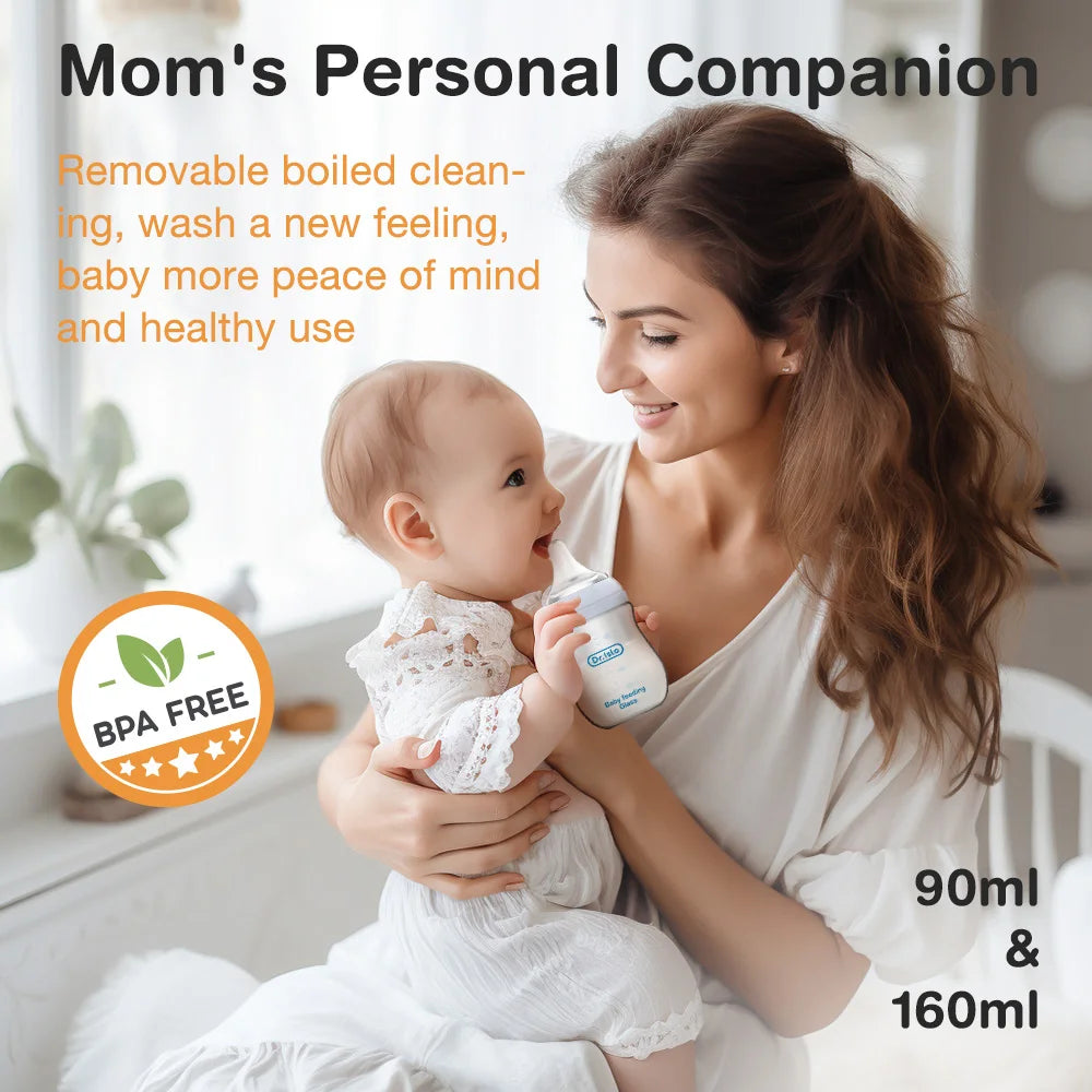 Anti-flatulence Wide-caliber Baby Glass Bottle - Organibabe