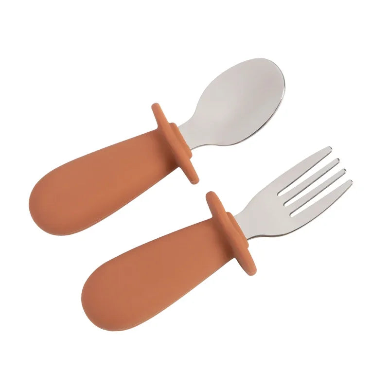 Stainless Steel Baby Spoon Fork Set - Organibabe