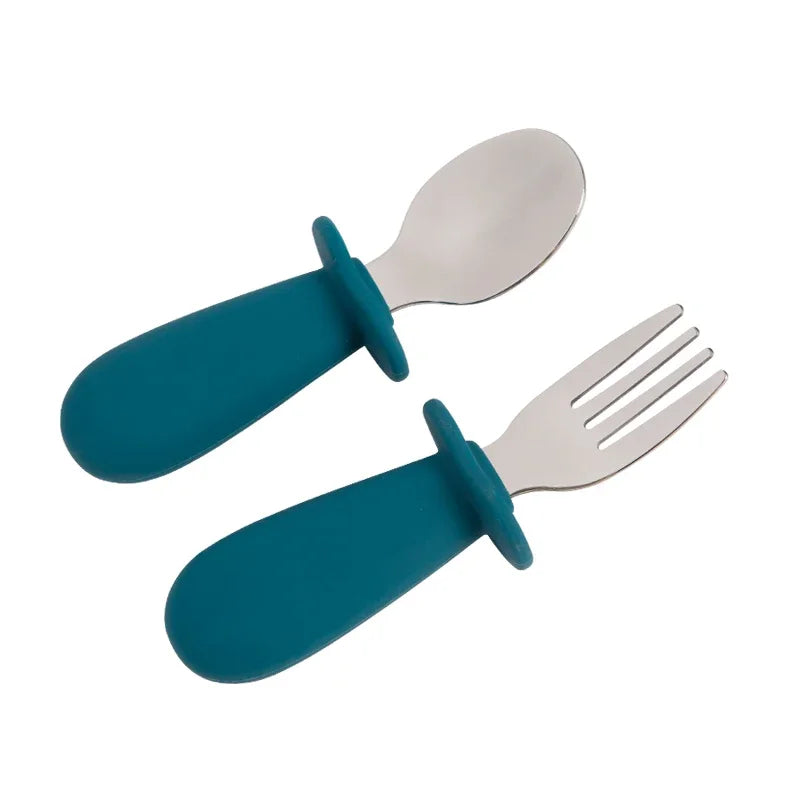 Stainless Steel Baby Spoon Fork Set - Organibabe