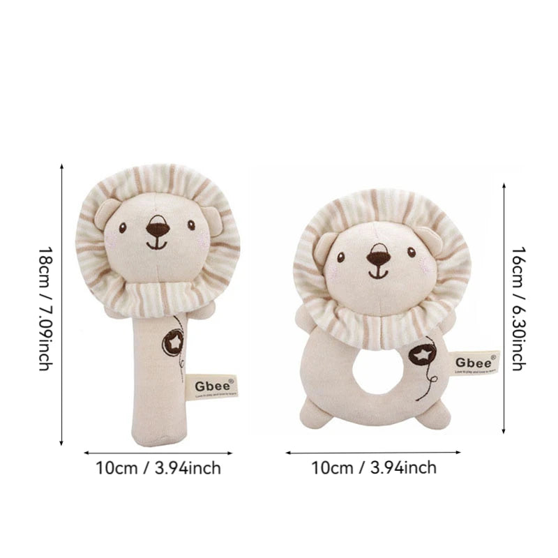 Organic Cotton Hand Rattle Baby Soothing Toy