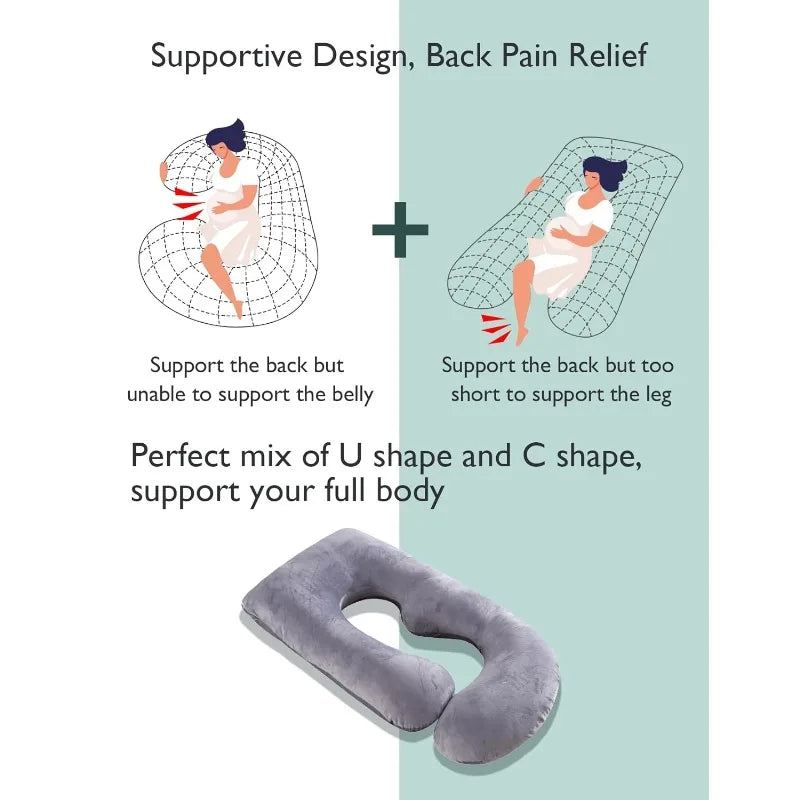 U Shaped Pregnancy Pillows for Sleeping - Organibabe