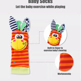 4pcs Baby Infant Wrist Rattle Socks Toys - Organibabe