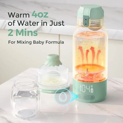 Portable Milk Warmer for Travel – Heating Modes for Breast Milk & Water - Organibabe