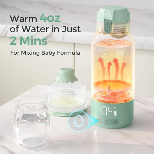 Portable Milk Warmer for Travel – Heating Modes for Breast Milk & Water - Organibabe