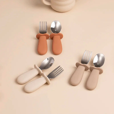 Stainless Steel Baby Spoon Fork Set - Organibabe