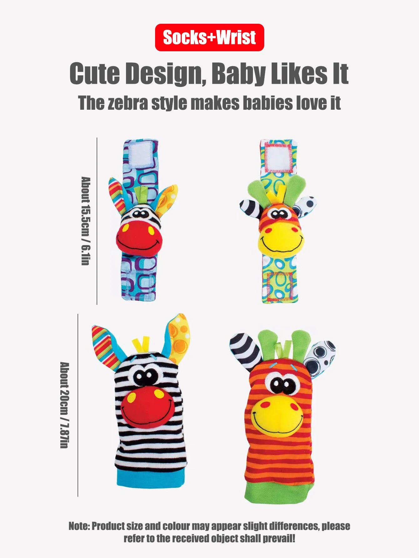 4pcs Baby Infant Wrist Rattle Socks Toys - Organibabe