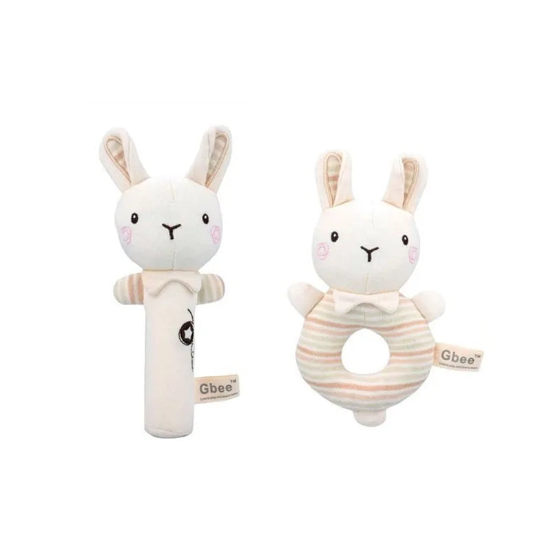 Organic Cotton Hand Rattle Baby Soothing Toy