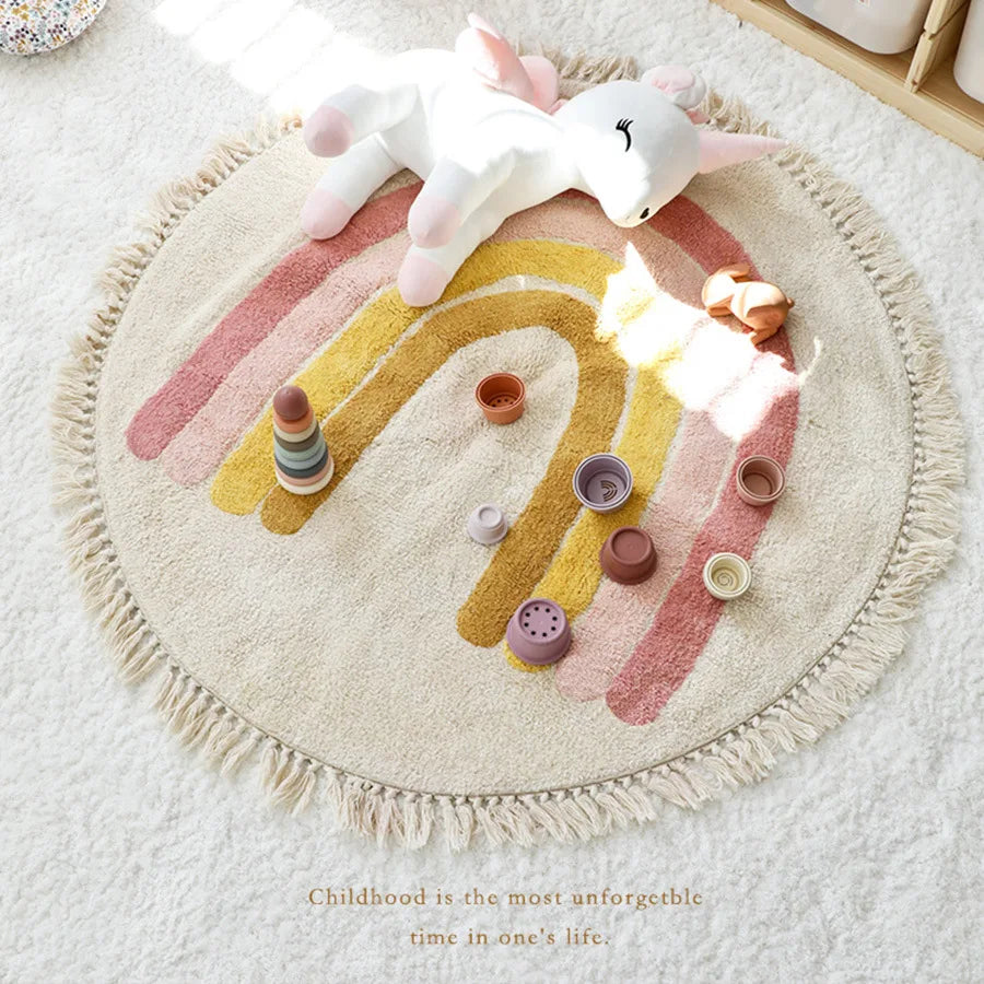 Eco-friendly Soft Stuffed Rainbow Play Mat