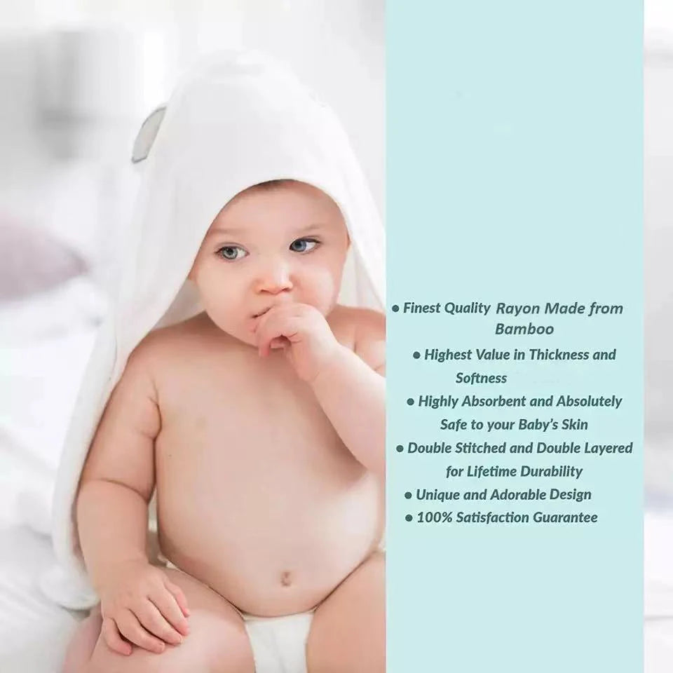 Organic Bamboo Hooded Baby Towel