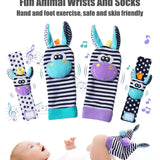 4pcs Baby Infant Wrist Rattle Socks Toys - Organibabe