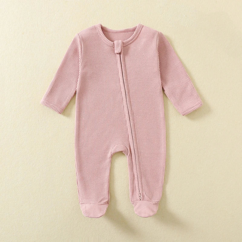 Organic Cotton Long-Sleeve Baby Sleepsuit