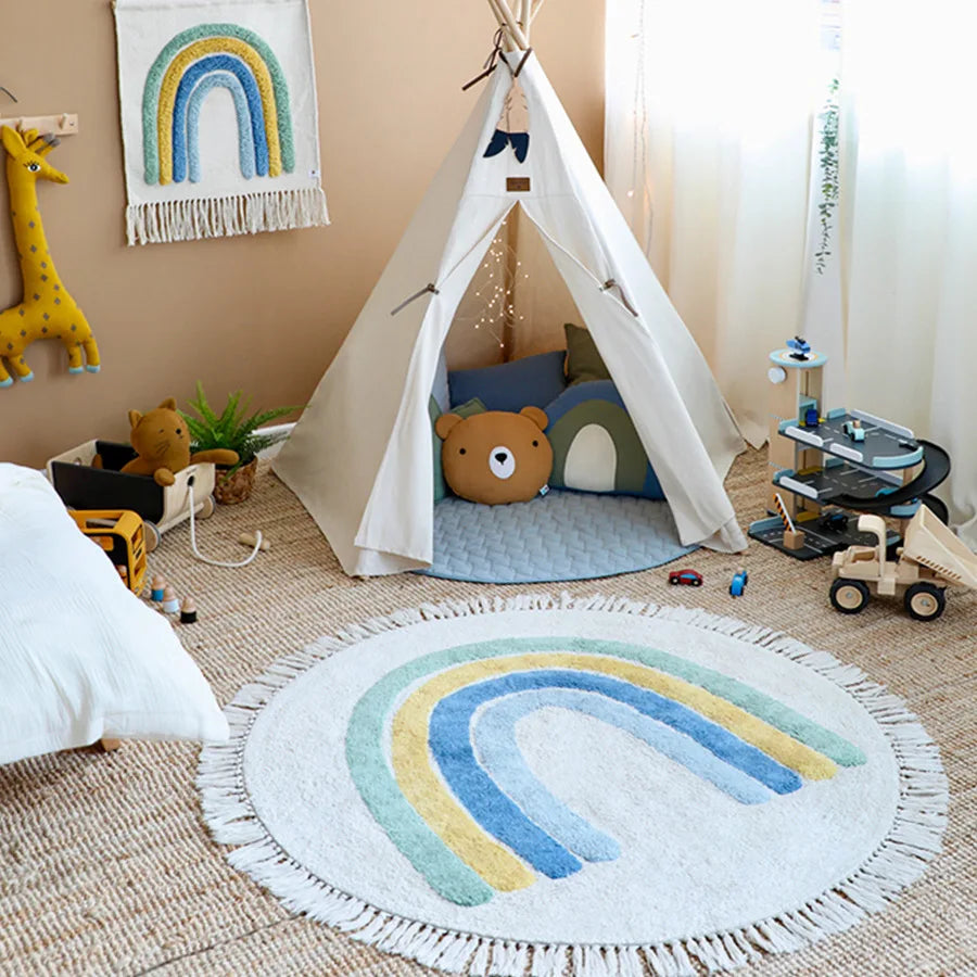 Eco-friendly Soft Stuffed Rainbow Play Mat