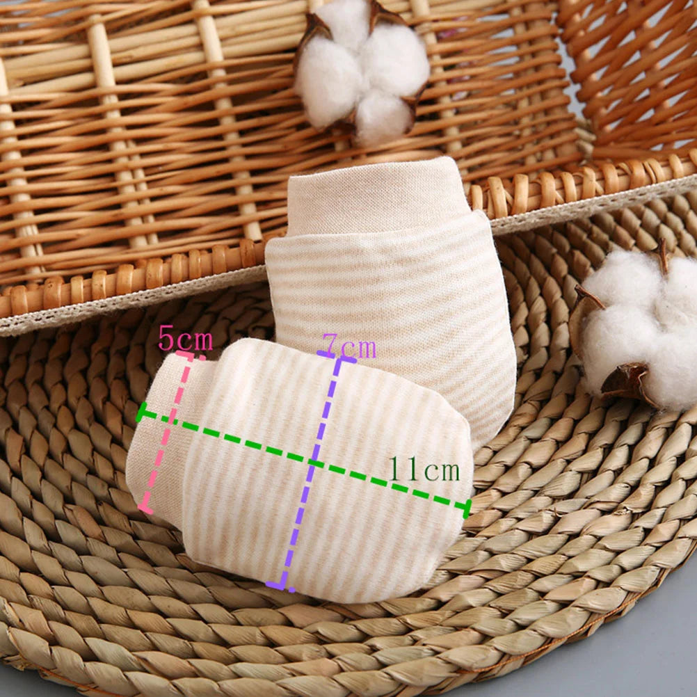 5 Pairs Anti-Scratch Cotton Mittens