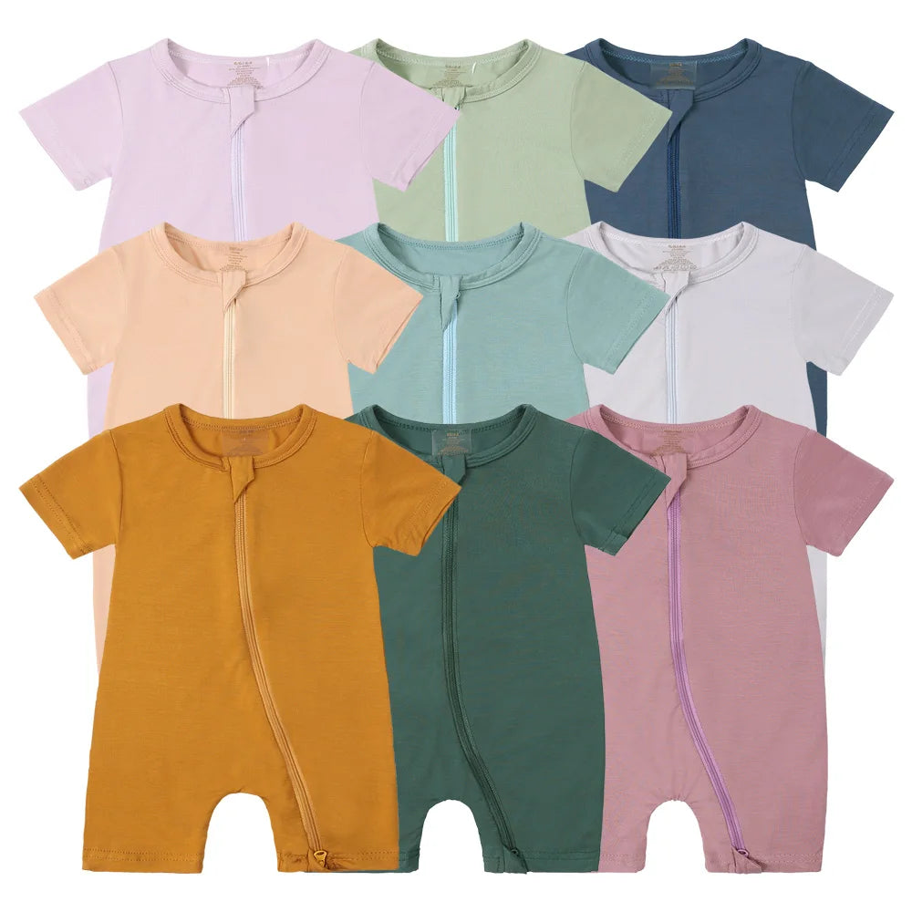 Minimalist Bamboo Fiber Solid Romper