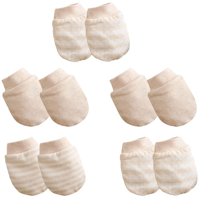 5 Pairs Anti-Scratch Cotton Mittens - Organibabe