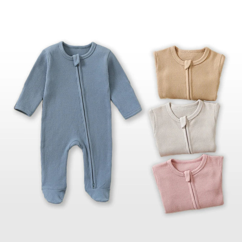 Organic Cotton Long-Sleeve Baby Sleepsuit