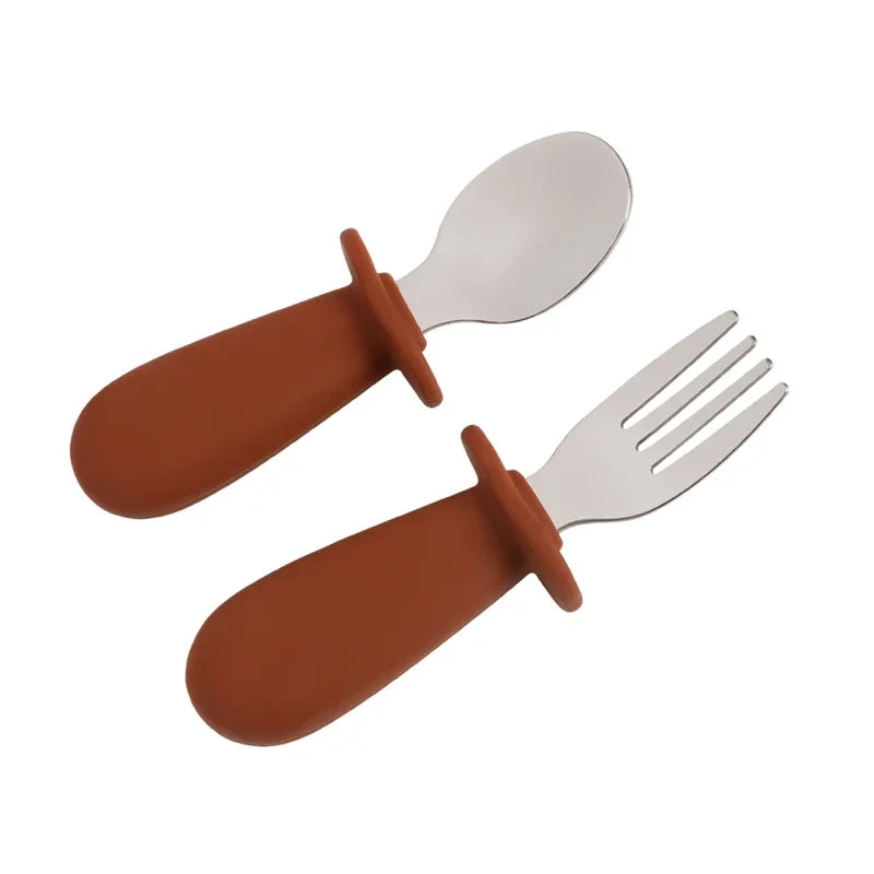 Stainless Steel Baby Spoon Fork Set - Organibabe