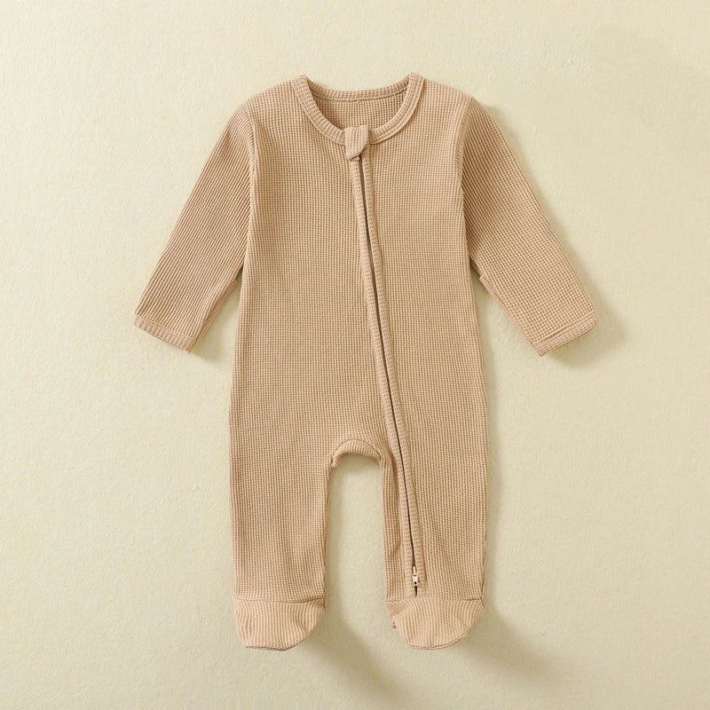 Organic Cotton Long-Sleeve Baby Sleepsuit