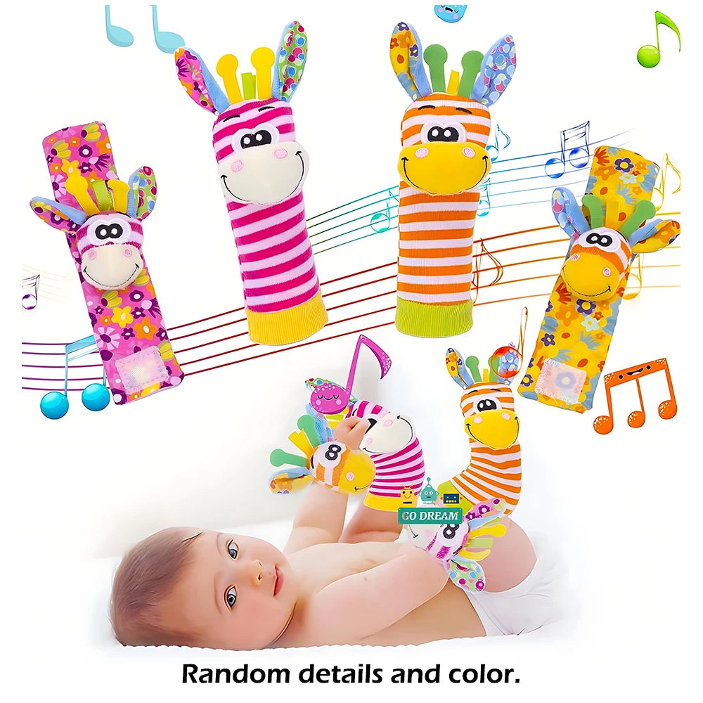 4pcs Baby Infant Wrist Rattle Socks Toys - Organibabe