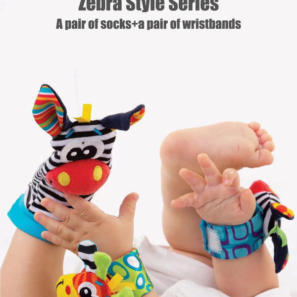 4pcs Baby Infant Wrist Rattle Socks Toys - Organibabe