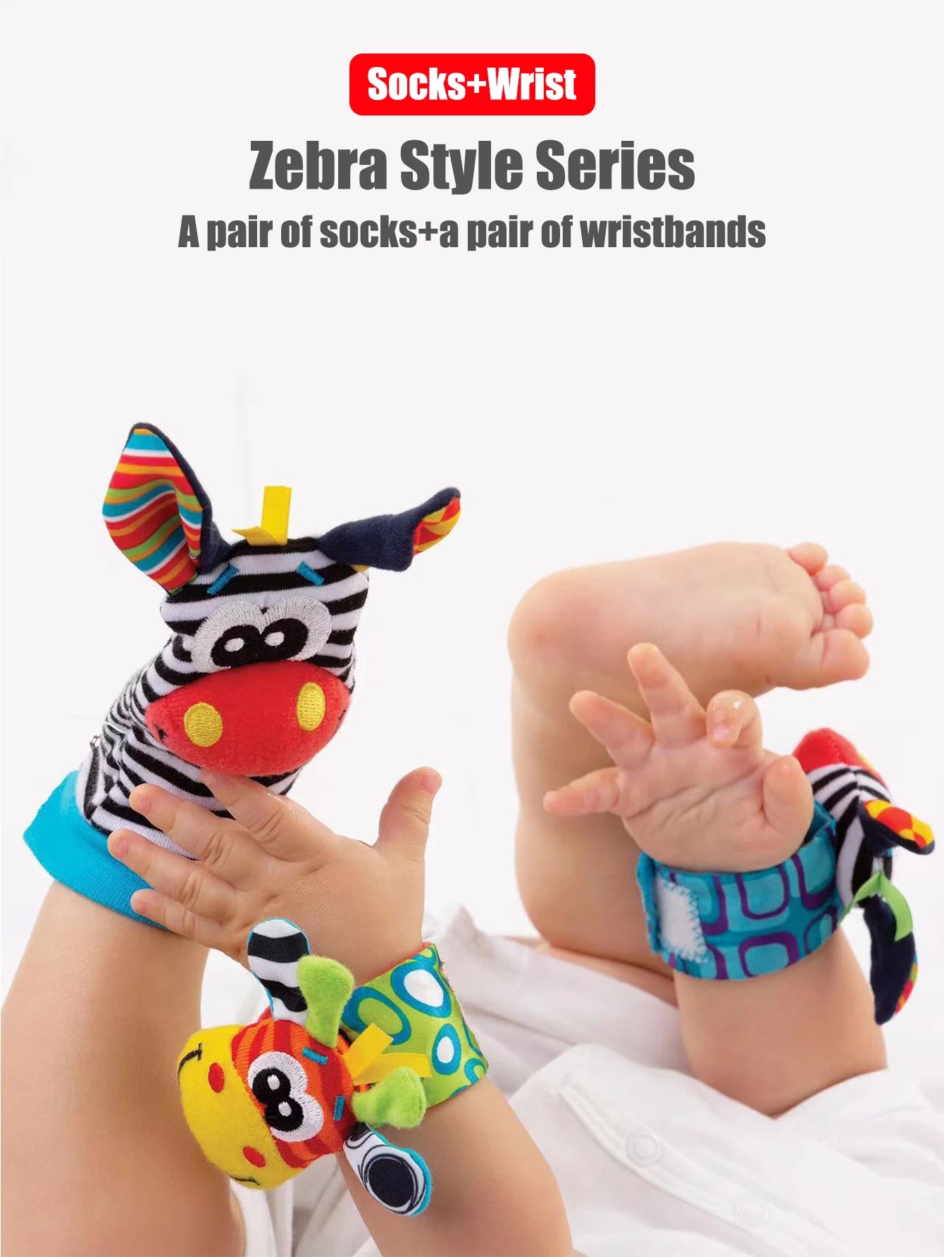 4pcs Baby Infant Wrist Rattle Socks Toys - Organibabe