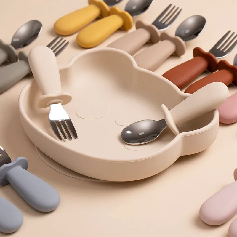 Stainless Steel Baby Spoon Fork Set - Organibabe
