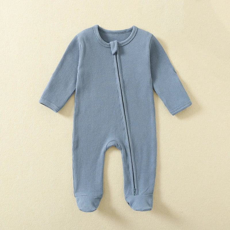 Organic Cotton Long-Sleeve Baby Sleepsuit