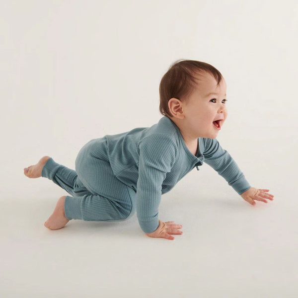 Organic Cotton Long-Sleeve Baby Sleepsuit